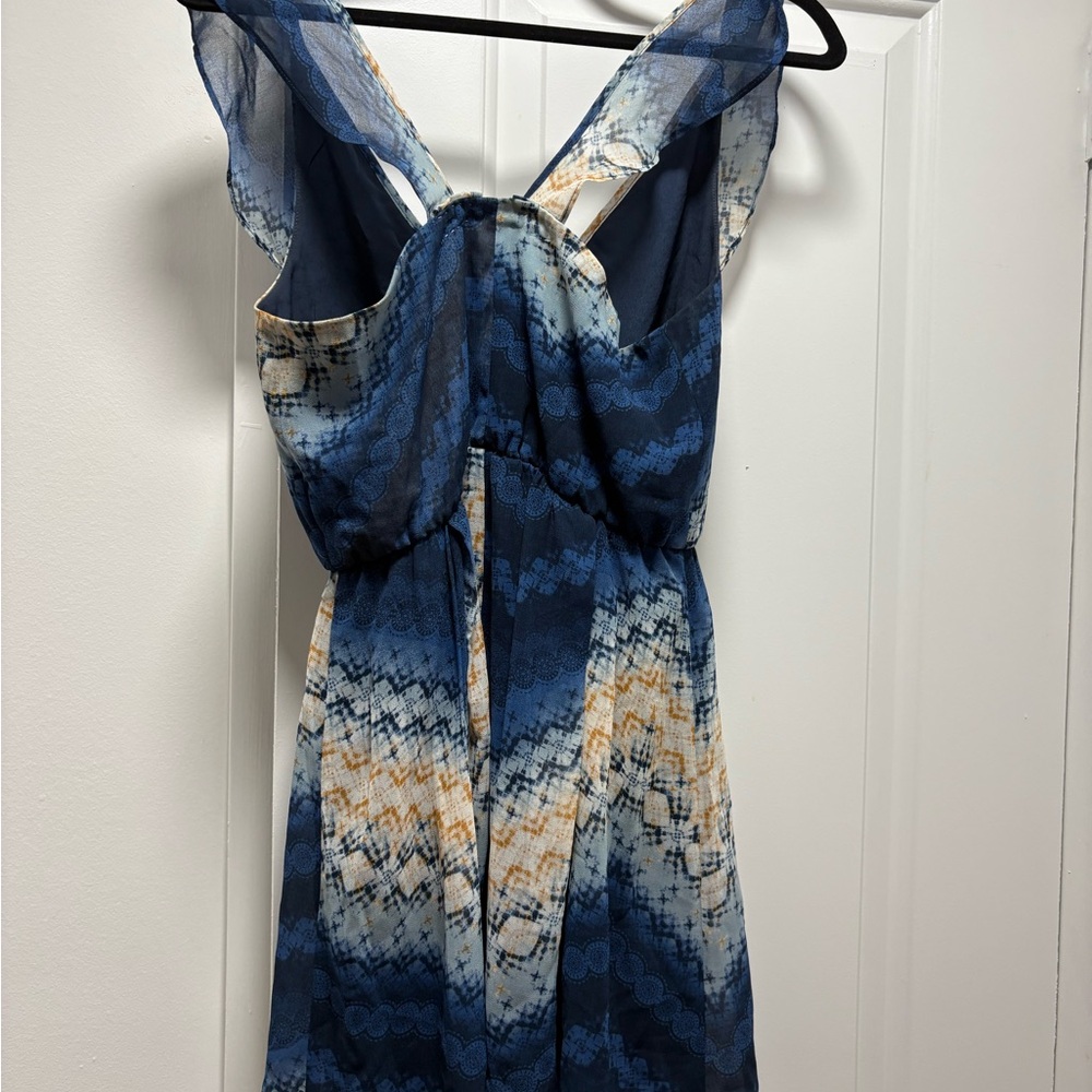 BCBGeneration Blue and White Midi Dress